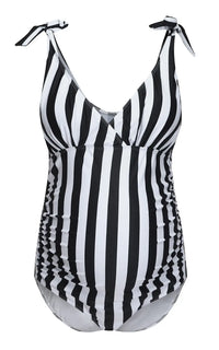 Maillot de Bain Grossesse Armature Noir Et Blanc