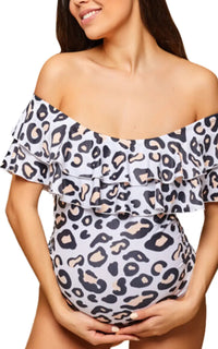 Maillot de Bain Grossesse Leopard
