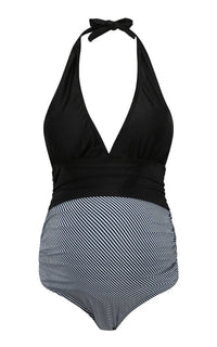 Maillot de Bain Grossesse Rayé