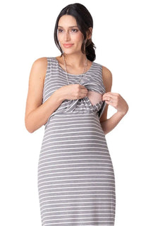 Robe D’allaitement Rayée Grise