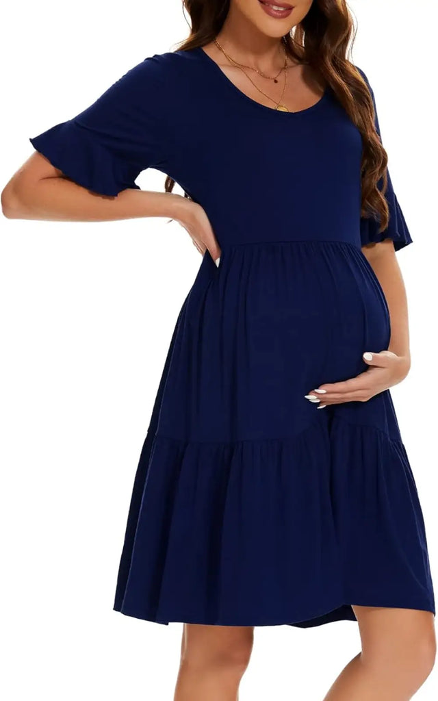 Robe de Grossesse mi Longue – Mameline