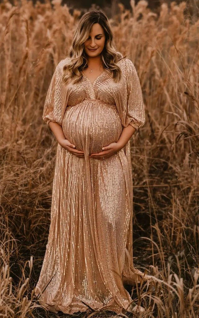 Robe Shooting Grossesse à Paillettes – Mameline