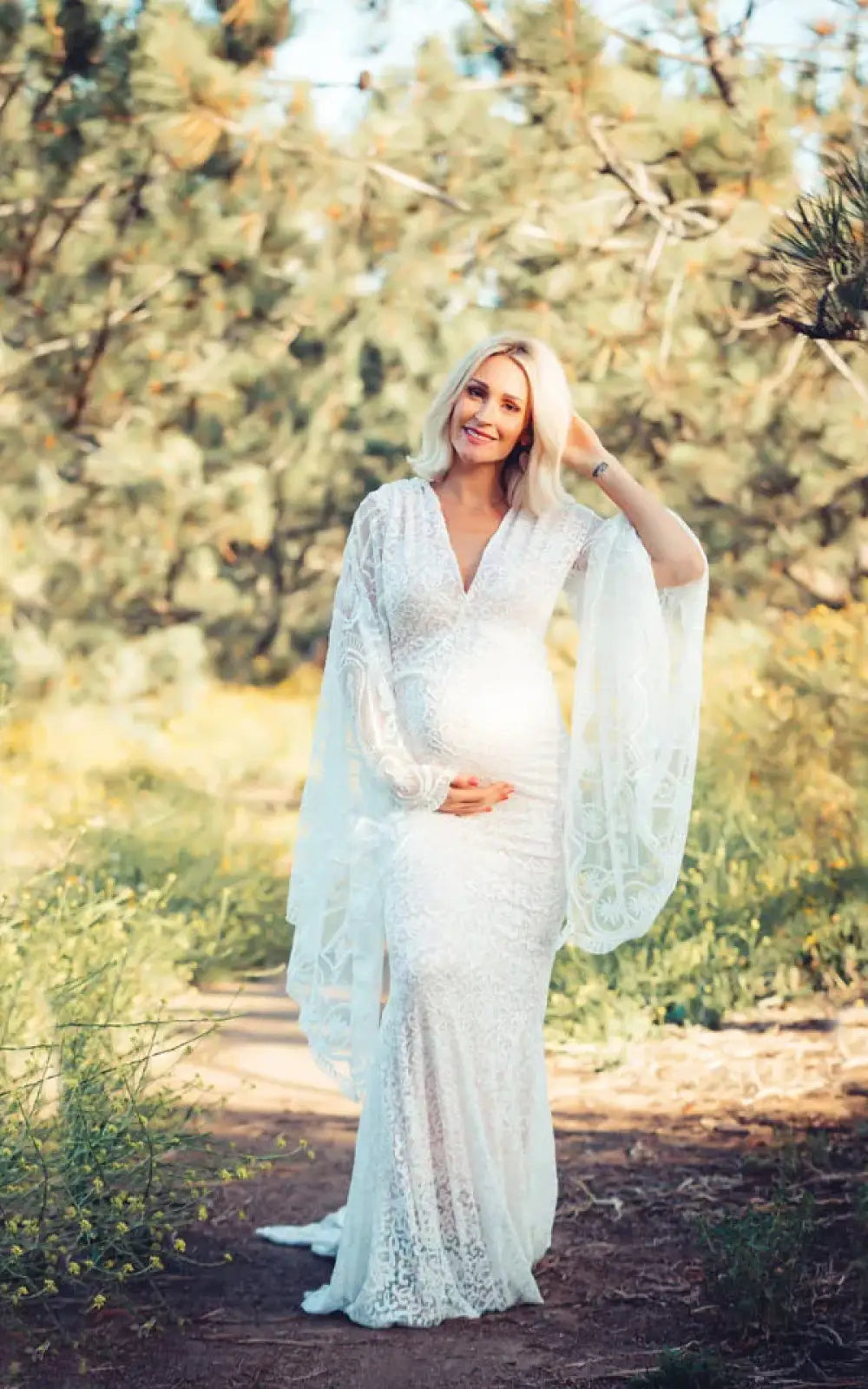 Dentelle Robe De Femme Enceinte Chic Robe De Mariée Bohème Femme