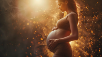 Femme enceinte assise sur un canapé, souriante, profitant d’un moment de détente pour augmenter son niveau d’énergie pendant la grossesse.