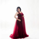 Robe Shooting Grossesse Longue en Tulle