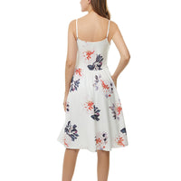 Robe de Grossesse à Bretelle Imprimé Tournesol