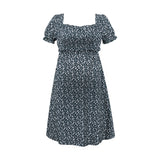 Robe Grossesse Manches Courtes Bouffantes