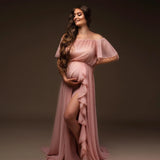 Robe Shooting Grossesse Manches Volantes