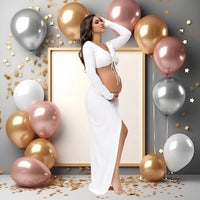 Robe Shooting Grossesse Blanche 2 pièces