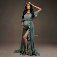 Robe Shooting Grossesse Manches Volantes