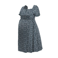Robe Grossesse Manches Courtes Bouffantes