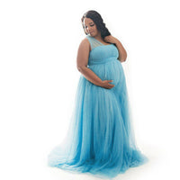 Robe Shooting Grossesse Longue en Tulle