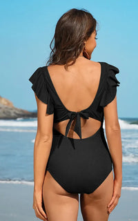 Maillot de Bain Grossesse 1 Pièce Culotte Montante