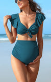 Maillot de Bain Grossesse 2 Pièces Culotte Montante