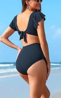 Maillot de Bain Grossesse 2 Pièces Culotte Montante