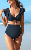 Maillot de Bain Grossesse 2 Pièces Culotte Montante