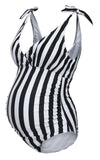Maillot de Bain Grossesse Armature Noir Et Blanc