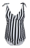 Maillot de Bain Grossesse Armature Noir Et Blanc