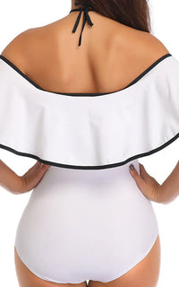Maillot de Bain de Grossesse Blanc Chic