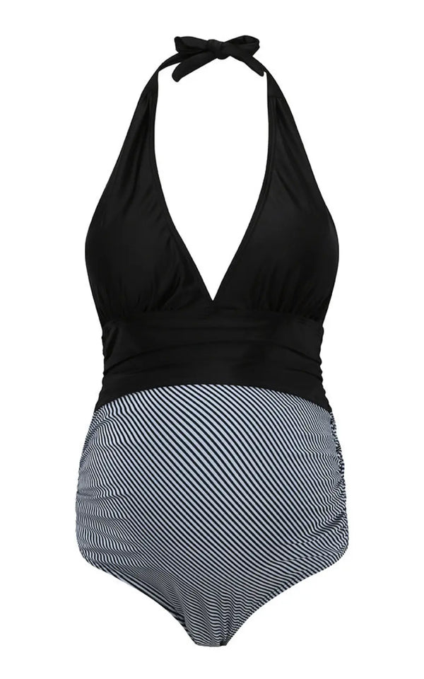 Maillot de Bain Grossesse Rayé