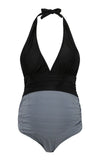 Maillot de Bain Grossesse Rayé