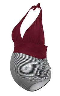 Maillot de Bain Grossesse Rayé