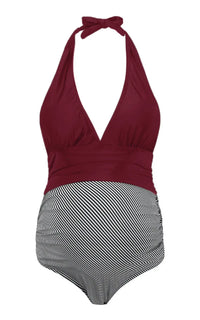 Maillot de Bain Grossesse Rayé