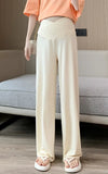 Pantalon Grossesse Droit en Coton Et Polyester