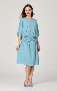 Robe Allaitement Chic Bleue