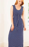 Robe Allaitement Longue À Rayures