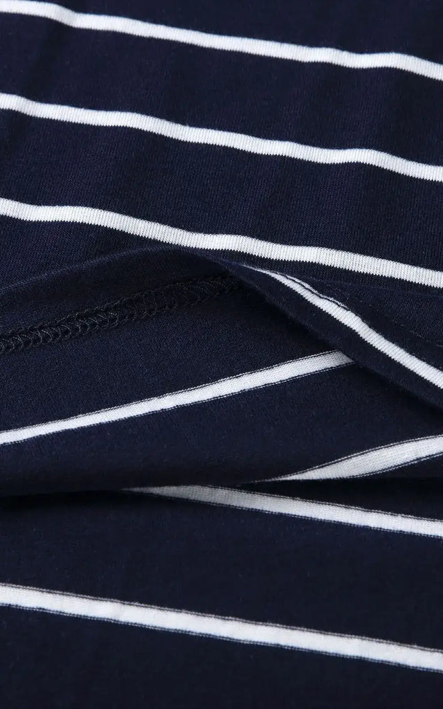 DESIGN - Ensemble texturé rayé - Bleu marine