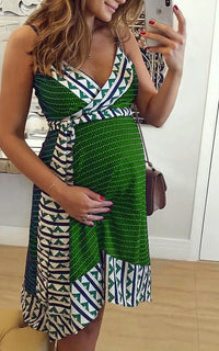 Robe Cache Cœur de Grossesse Imprimée