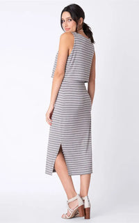 Robe D’allaitement Rayée Grise