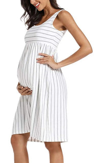 Robe de Grossesse D’été Rayée