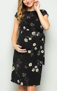 Robe de Grossesse Noir Floral