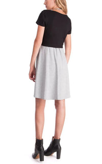 Robe de Grossesse Noire Et Grise