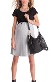 Robe de Grossesse Noire Et Grise