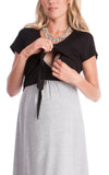 Robe de Grossesse Noire Et Grise