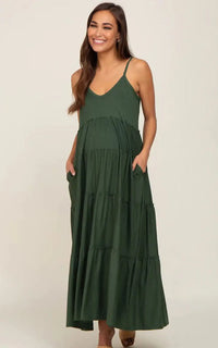 Robe de Grossesse Verte