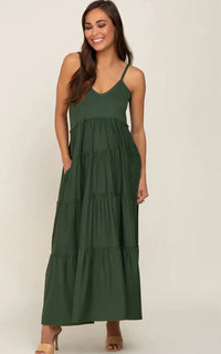 Robe de Grossesse Verte