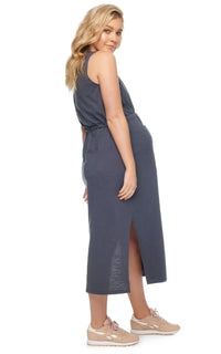 Robe Grossesse Grise Fendue