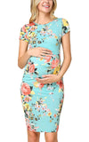 Robe Grossesse Imprimé Floral Manches Courtes