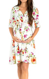 Robe Midi Grossesse Habillé Imprimé Floral