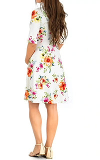 Robe Midi Grossesse Habillé Imprimé Floral