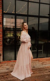 Robe Shooting Grossesse Bohème Rouge