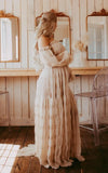 Robe Shooting Grossesse en Mousseline Plissée