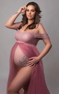 Robe Shooting Grossesse en Tulle