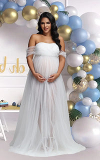 Robe Shooting Grossesse Maille et Dentelle