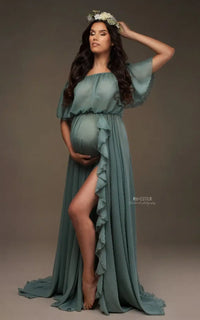 Robe Shooting Grossesse Manches Volantes