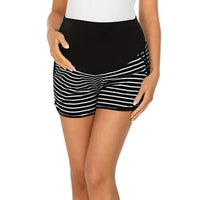 Short Grossesse Noir à Rayures